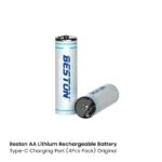 Beston AA Lithium Rechargeable Battery Type-C Charging Port
