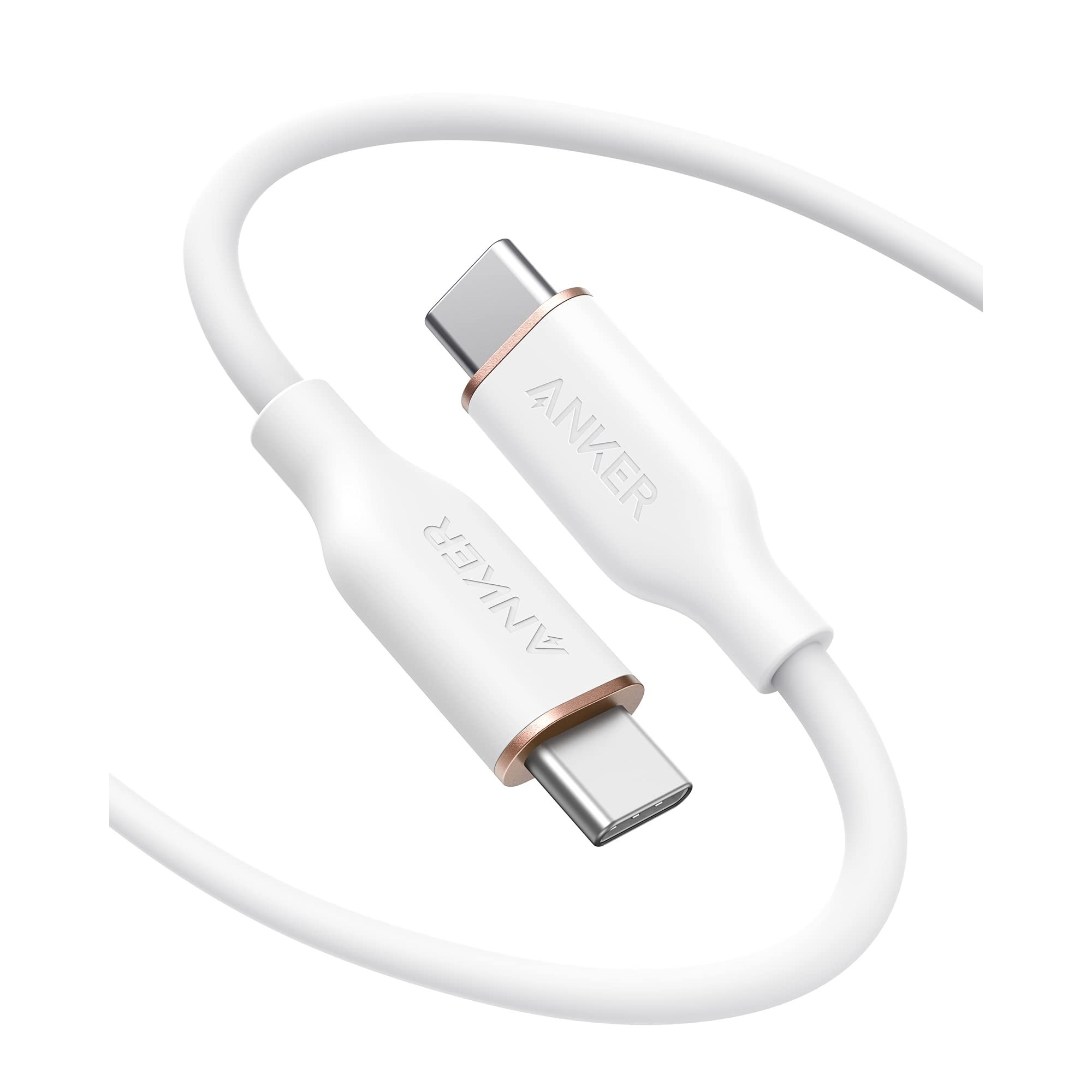 Anker PowerLine III Flow USB-C to USB-C-White Anker PowerLine III Flow USB-C to USB-C-White - Image 1