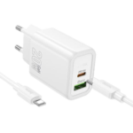 Hoco N61 Gentle PD20W+QC3.0 charger set(C to C) (EU)