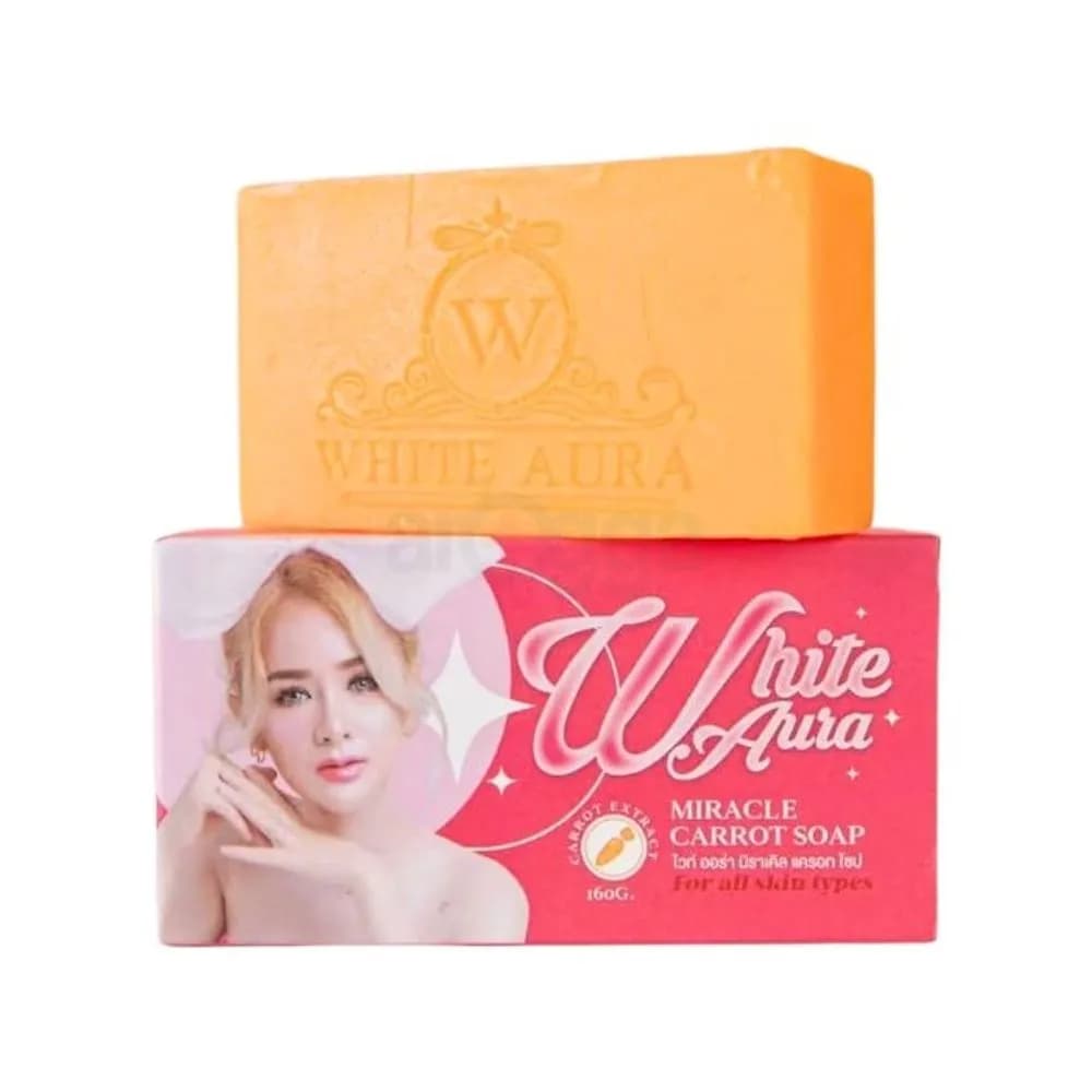 White Aura Miracle Carrot Whitening Soap 160g (1) White Aura Miracle Carrot Whitening Soap 160g - Image 1